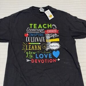 Unisex Short Sleeve T-Shirt Teacher Appreciation Text Size M